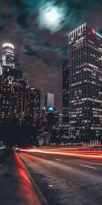 Cities,Building,Shine,Road,Night City,Long Term Exposure,Light