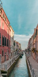 Imeuble,Bâtiment,Villes,Rue,Canal,Venise,Italie