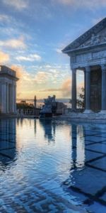 Cities,Evening,Columns,City,Park,Hdr,Column