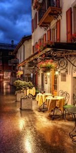 Villes,Soir,Hdr,Rue,Café,La Suisse,Suisse