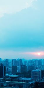 Cities,Evening,Singapore,Skyscrapers