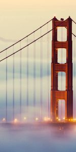 Cities,Fog,Bridge,Construction,San Francisco