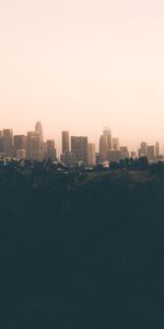 Cities,Fog,Evening,United States,Usa,City,Panorama,Los Angeles