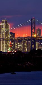 Cities,Lights,Evening,United States,Sunset,Usa,San Francisco