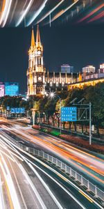 Cities,Lights,Movement,Long Exposure,Backlight,Illumination,City,Bright,Traffic