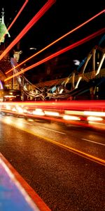 Ciudades,Noche,Ciudad,Las Luces,Camino,Luces,Puente