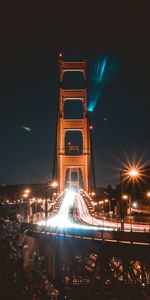 Cities,Lights,Road,Movement,Bridge,Night,Traffic