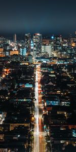 Cities,Lights,Road,Night City,Building