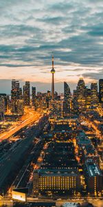 Cities,Lights,Road,Night City,Tower