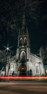 Ciudades,Noche,Exposición A Largo Plazo,Toronto,Canadá,Iglesia