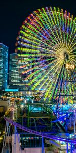 Attraction,Villes,Ville De Nuit,Grande Roue,Nuit