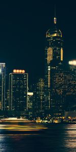 Exposition À Long Terme,Hong Kong Ras,Villes,Lumières De La Ville,Panorama,Hong Kong,Ville De Nuit