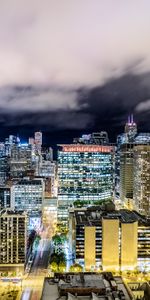 Cities,Night City,Skyscrapers,Exposition,Exposure,Chicago