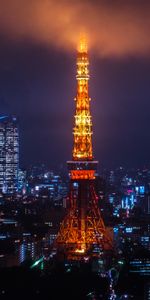 Ciudades,Ciudad Nocturna,Luces De La Ciudad,Torre,Ciudad De Noche,Tokio