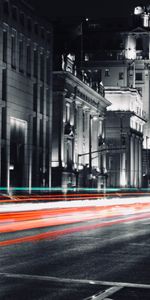 Cities,Night,Shine,Light,Long Exposure,Backlight,Illumination,Asphalt,Street