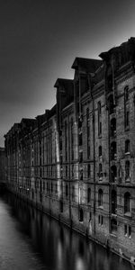 Ciudades,Noche,Edificio,Bw,Alto,Ríos,Puente,Chb