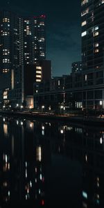 Cities,Rivers,Building,Night City,Tokyo