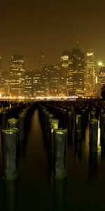 Ríos,Noche,Edificio,Ciudades,Nueva York