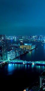 Ciudades,Ríos,Noche,Paisaje