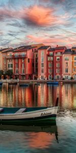 Cities,Rivers,Sky,Building,Wharf,Berth,Venice