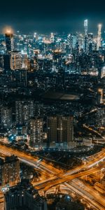 Ciudades,Noche,Camino,Resplandor,Resplandecer,Ciudad