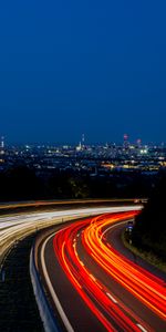 Cities,Road,Movement Of Light,City,Light Movement,Neon