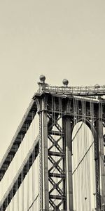 Cities,Sky,Bridge,Bw,Chb,New York