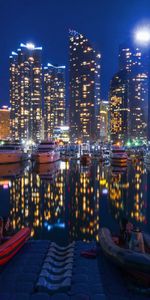 Ciudades,Cielo,Edificio,Ciudad Nocturna,Noche,Ciudad De Noche,Barcos