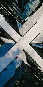 Cities,Sky,Building,Facade,Bottom View,City