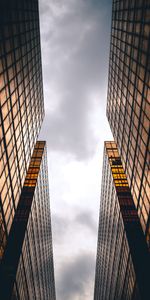 Nuages,Imeuble,Bâtiment,Grattes Ciels,Façade,Sky,Villes,Gratte Ciel