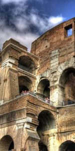 Cities,Sky,Colosseum,Italy,People