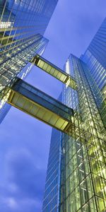 Cities,Sky,Lights,Shine,Light,Skyscrapers,Evening,Night,Glass,Windows