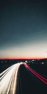 Cities,Sky,Night,Light,Road,Shine,Turn