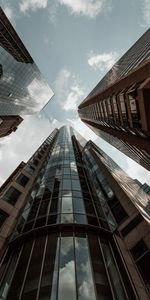 Cities,Skyscraper,Building,Facade,Bottom View