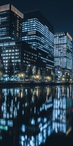 Ciudades,Edificio,Ciudad Nocturna,Resplandecer,Rascacielos,Ciudad De Noche,Resplandor