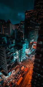 Cities,Skyscraper,Building,Road,Night City