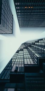 Cities,Skyscraper,Fog,Bottom View