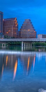 Villes,Grattes Ciels,Austin,Texas,Hdr,Arbres,Gratte Ciel,Pont