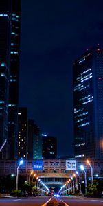 Ciudad De Noche,Ciudad Nocturna,Luces De La Ciudad,Ciudades,Rascacielos,Puente