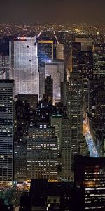 Grattes Ciels,Villes,Nuit,Gratte Ciel,New York