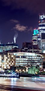 Gran Bretaña,Reino Unido,Noche,Rascacielos,Ciudades,Londres