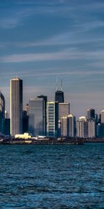 Cities,Skyscrapers,United States,America,Illinois,Michigan River,Usa,Chicago