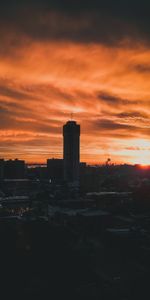 Edificio,Horizonte,Ciudad Nocturna,Hamilton,Ciudades,Puesta Del Sol,Canadá,Ciudad De Noche