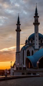 Cities,Sunset,Kazan,Tatarstan,Mosque