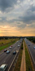 Ciudades,Cielo,Camino,Tráfico,Puesta Del Sol,Coches,Movimiento,Carros