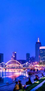 Cities,Tianjin,Skyscrapers,Night,China