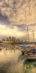 San Diego,Villes,Etats Unis,Hdr,Baie,États Unis,Californie,La Baie,Bateaux