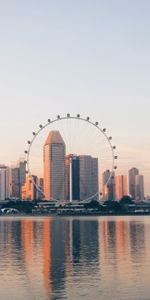 Cities,Water,Building,City,Ferris Wheel