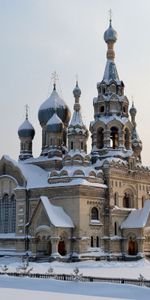 Kukoboy,Koukoboï,Temple Spasski,Spassky Temple,Région De Iaroslavl,Neige,Village,Villes,Temple,Hiver