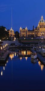 Villes,Soir,Yachts,Panorama